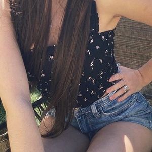 Hollister ruched floral tank!